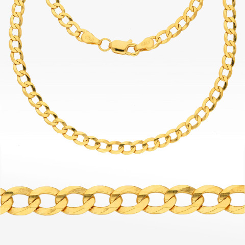 Łańcuszek ze złota pancerka pełny