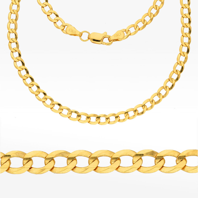 Łańcuszek ze złota pancerka pełny