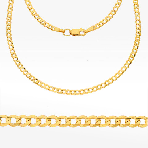 Łańcuszek ze złota pancerka pełny