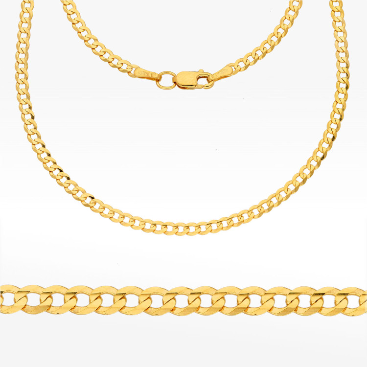 Łańcuszek ze złota pancerka pełny