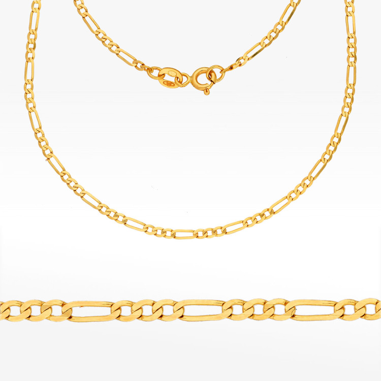 Łańcuszek ze złota figaro pełny