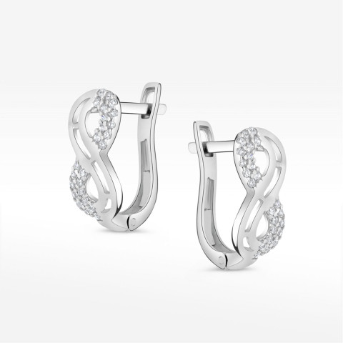 Kolczyki ze złota z białymi cyrkoniami