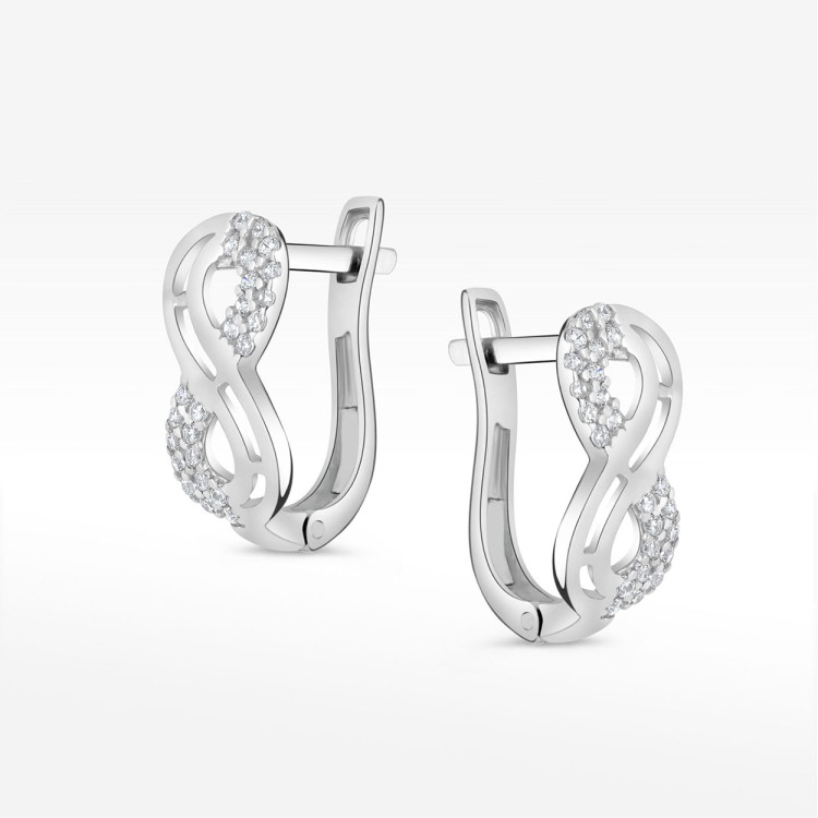 Kolczyki ze złota z białymi cyrkoniami