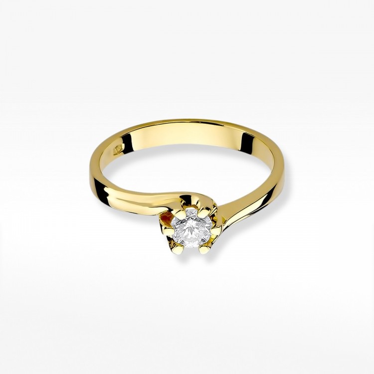 Pierścionek zaręczynowy z diamentem