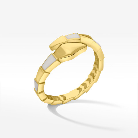 Pierścionek ze złota wąż