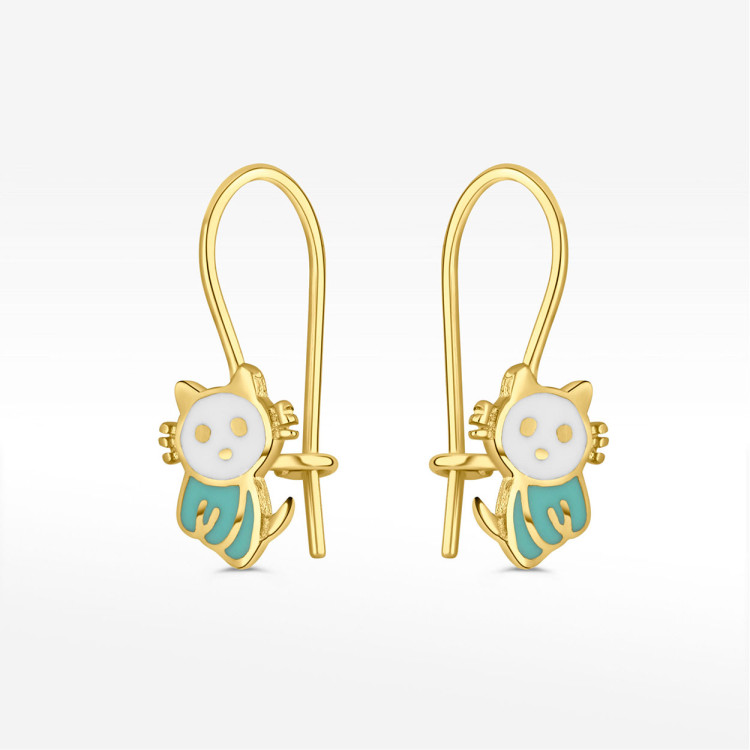 Kolczyki ze złota kotki