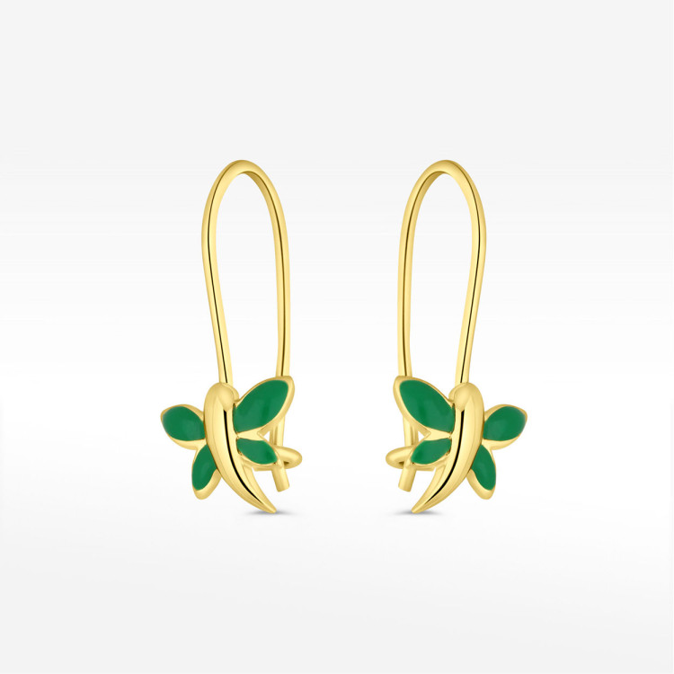 Kolczyki ze złota ważki