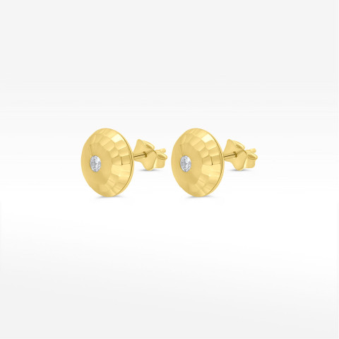 Kolczyki ze złota z białą cyrkonią