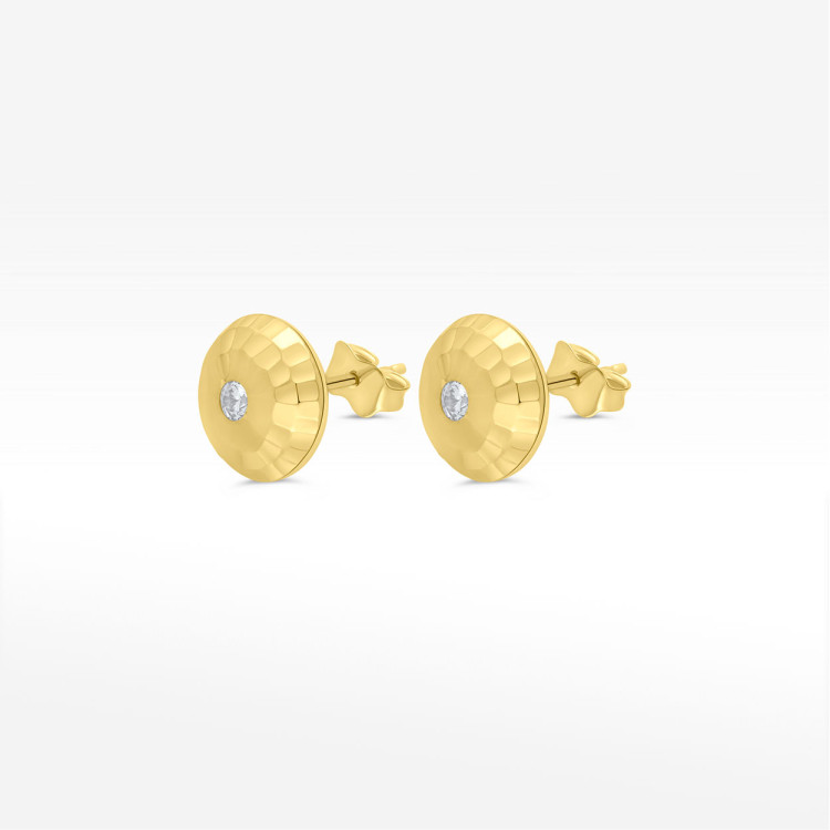 Kolczyki ze złota z białą cyrkonią