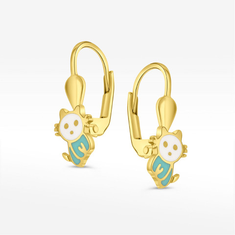 Kolczyki ze złota kotki