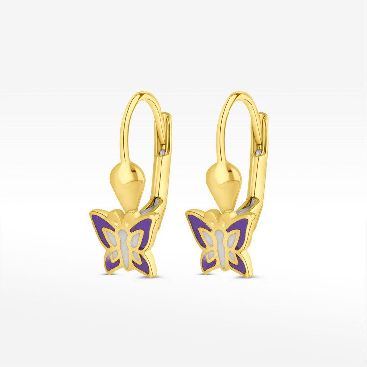 Kolczyki ze złota motylki