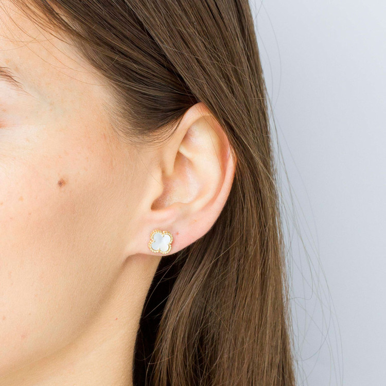 Kolczyki ze złota z masą perłową 10.5mm