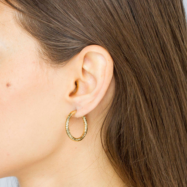 Kolczyki ze złota 2.6cm koła