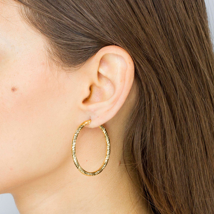 Kolczyki ze złota 4.1cm koła