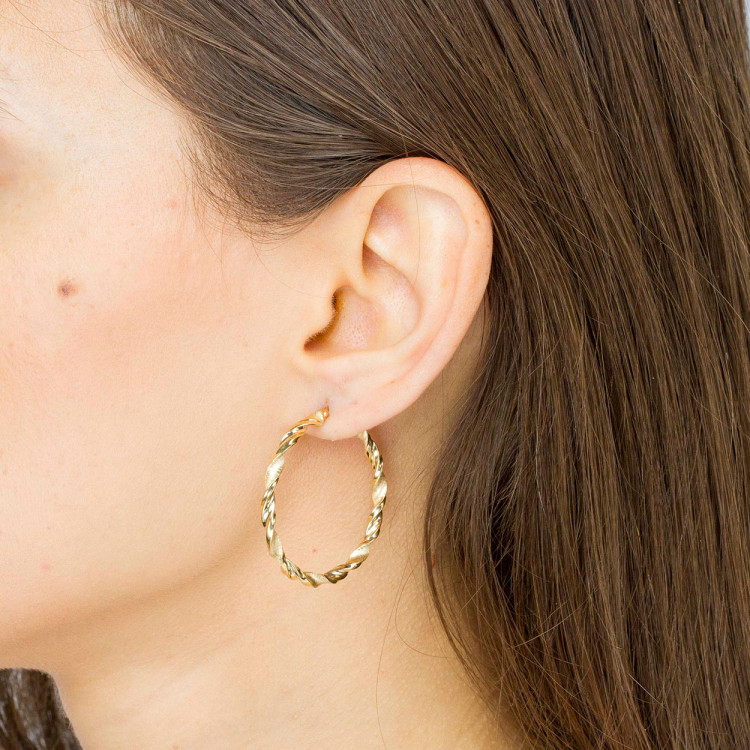 Kolczyki ze złota 3.7cm koła