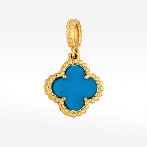 Zawieszka ze złota z turkusem 10.5mm