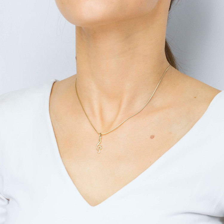 Zawieszka ze złota klucz wiolinowy