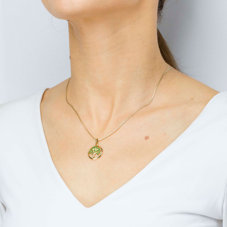 Zawieszka ze złota drzewko szczęścia