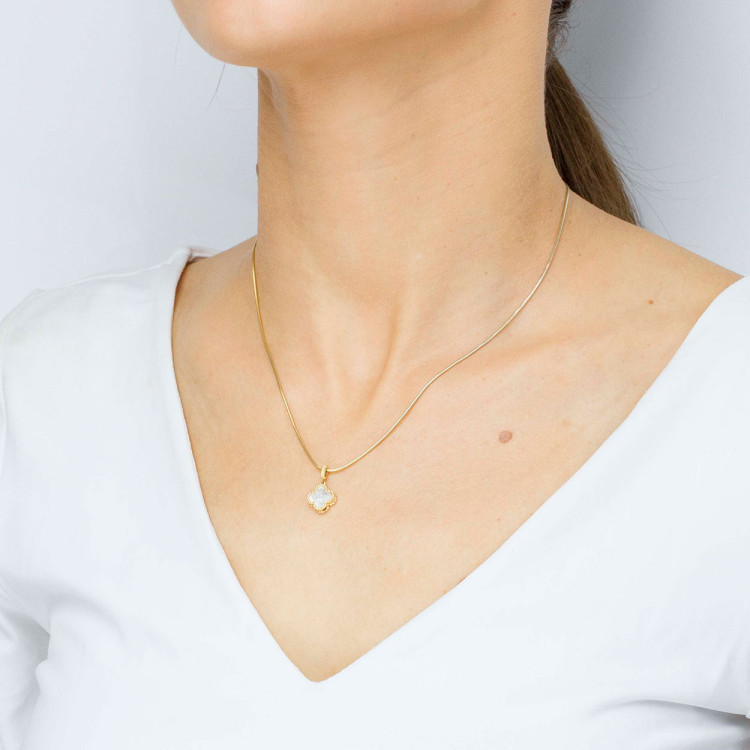 Zawieszka ze złota z masą perłową 10.5mm