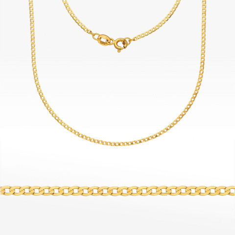 Łańcuszek ze złota pancerka pełny