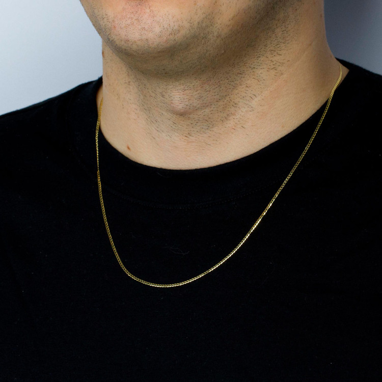 Łańcuszek ze złota pancerka pełny