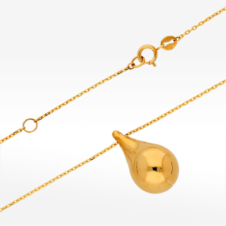 Naszyjnik ze złota 45cm z łezką