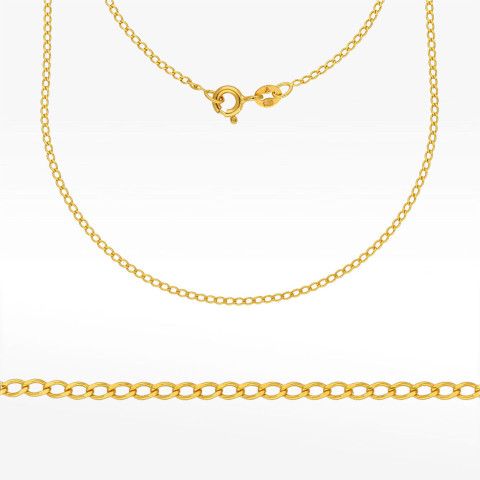 Łańcuszek ze złota pancerka pełny