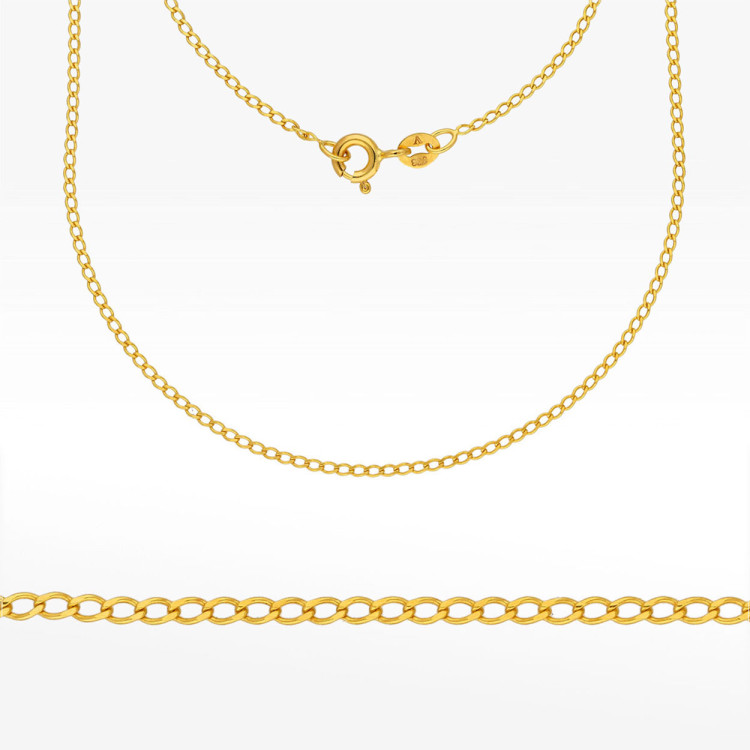 Łańcuszek ze złota pancerka pełny