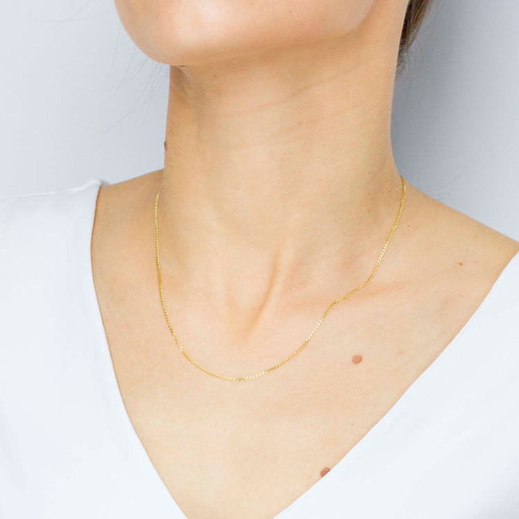 Łańcuszek ze złota pancerka pełny