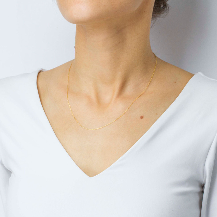 Łańcuszek ze złota ankier pełny