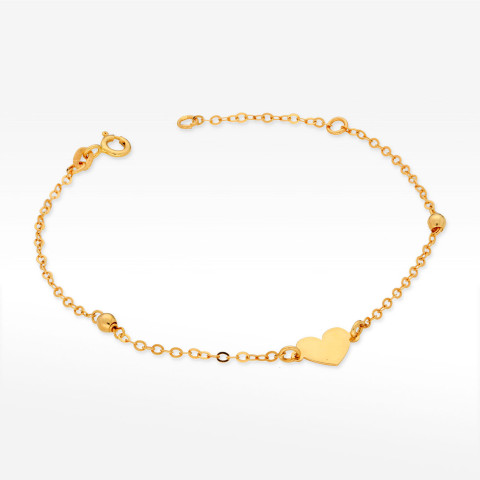 Bransoletka ze złota serce