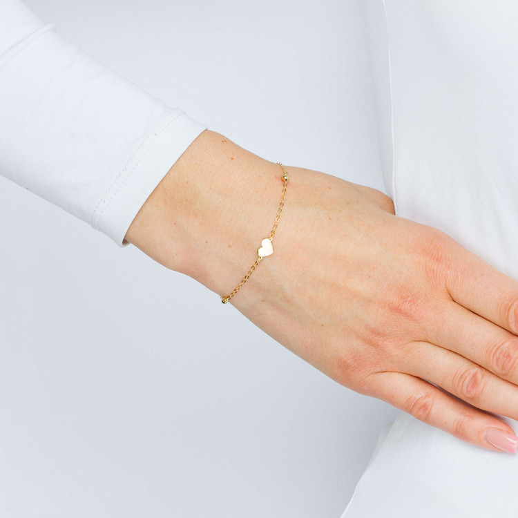 Bransoletka ze złota serce