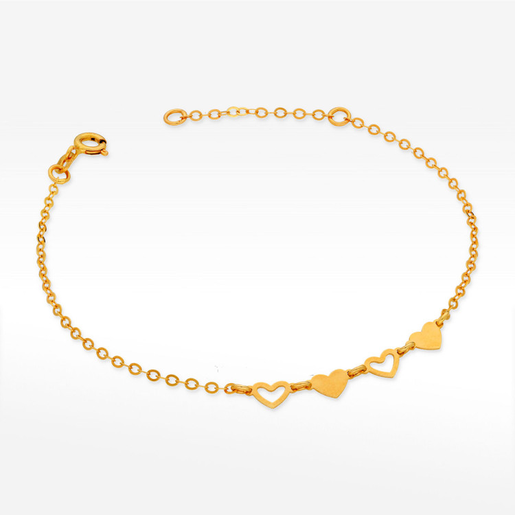 Bransoletka ze złota serca