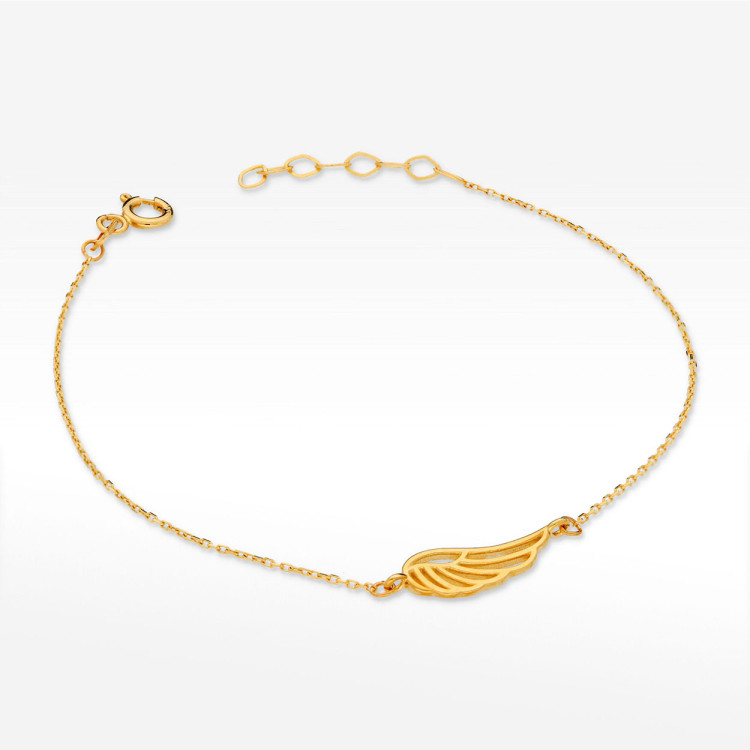 Bransoletka ze zlota ze skrzydłem