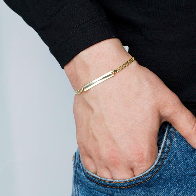 Bransoletka ze złota z blaszką