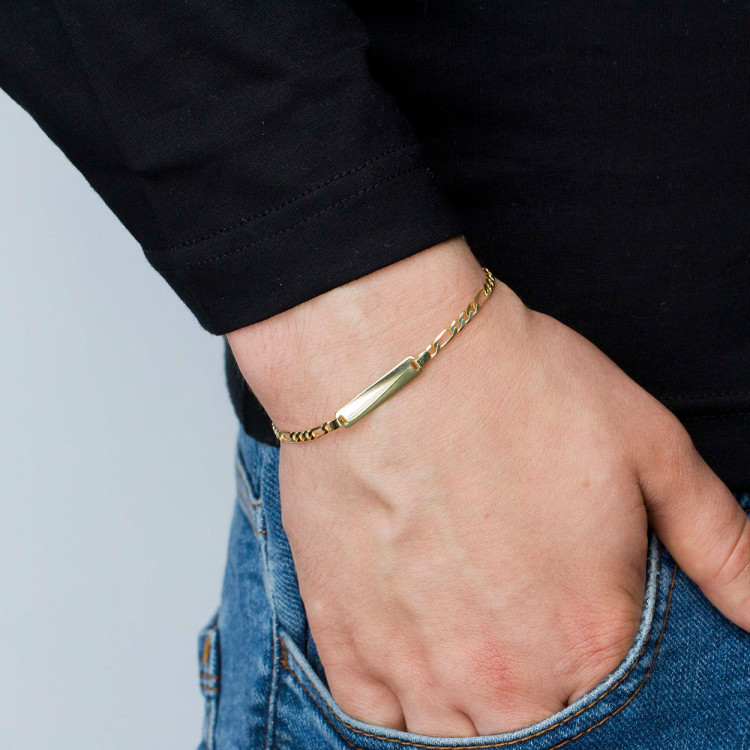 Bransoletka ze złota z blaszką