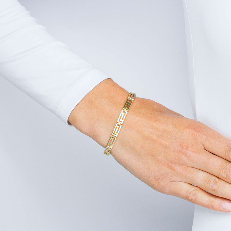 Bransoletka ze złota z wzorem greckim