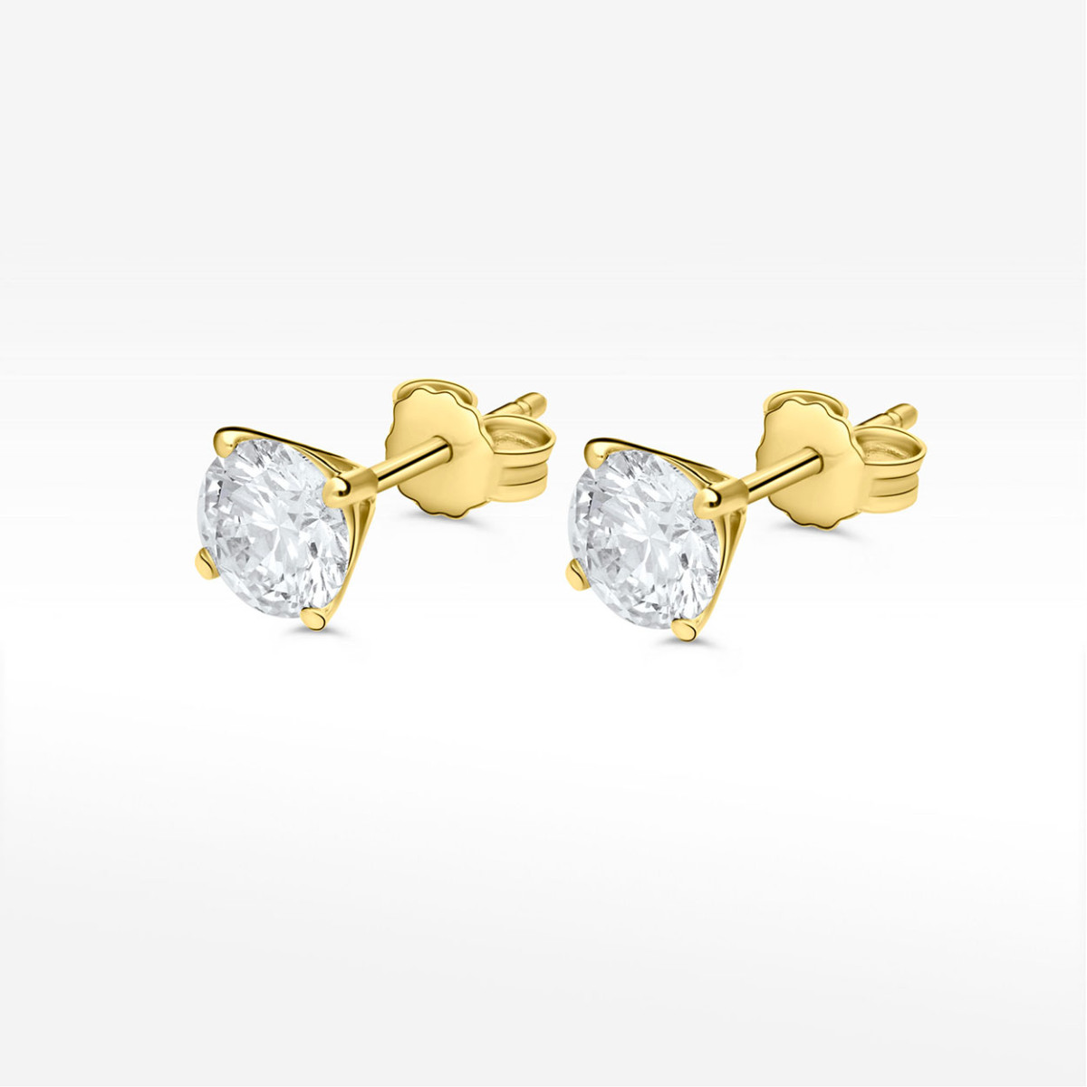 Kolczyki ze złota z diamentami laboratoryjnymi