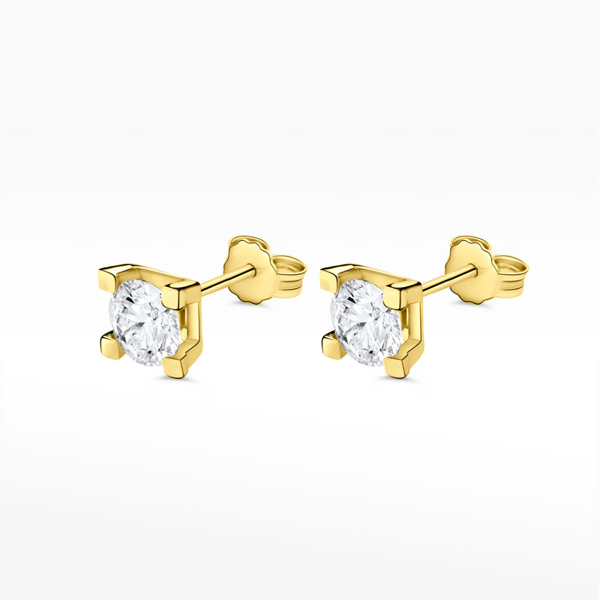 Kolczyki ze złota z diamentami laboratoryjnymi