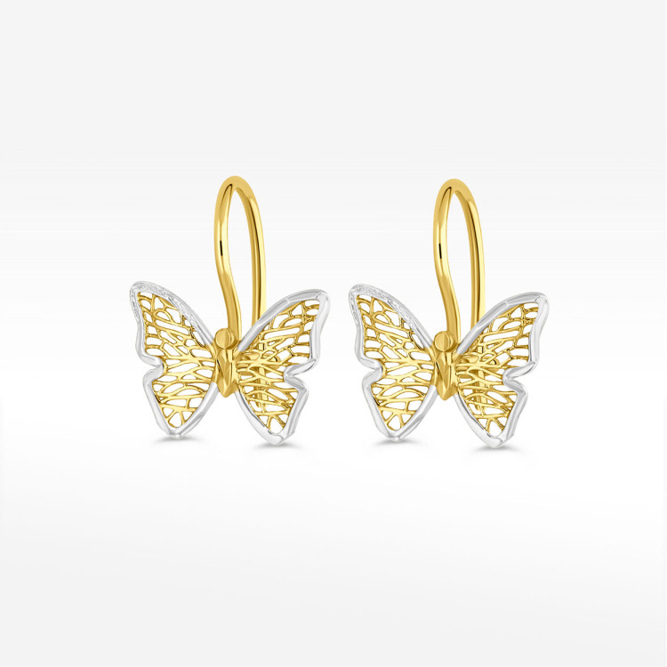 Kolczyki ze złota motylki