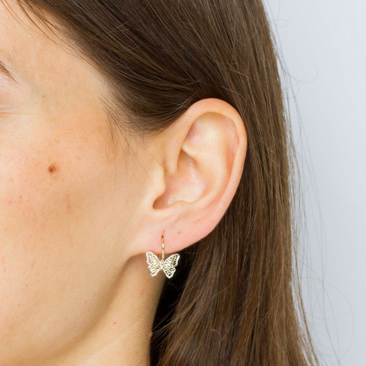 Kolczyki ze złota motylki