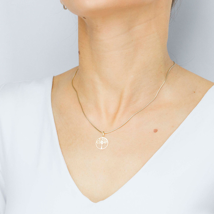 Zawieszka ze złota drzewko szczęścia