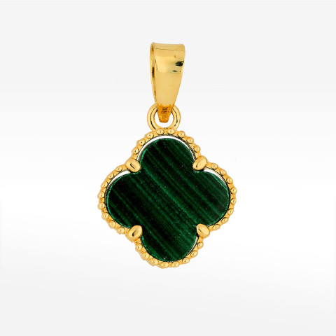 Zawieszka ze złota z malachitem