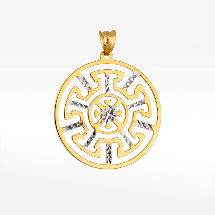 Zawieszka ze złota z wzorem greckim