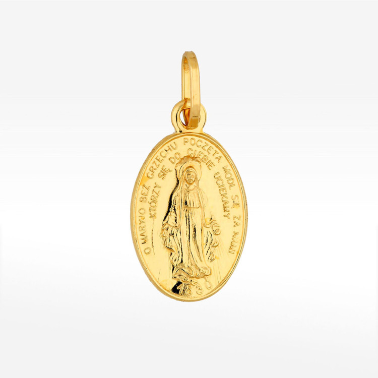 Zawieszka ze złota cudowny medalik