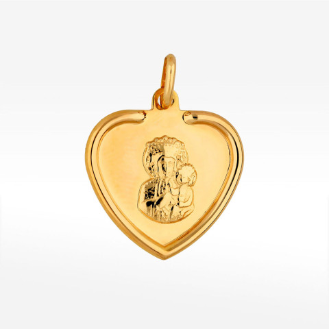 Zawieszka ze złota medalik z matką boską
