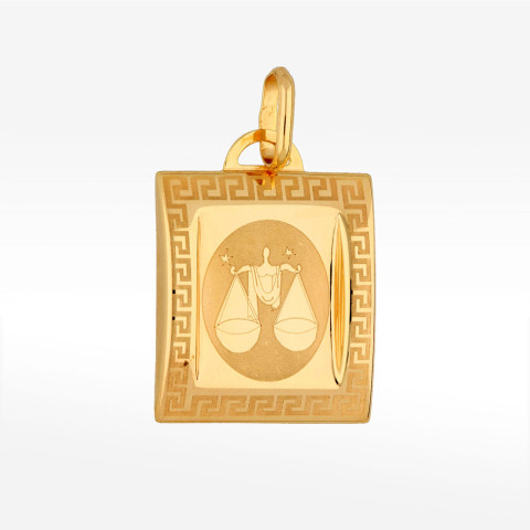 Zawieszka ze złota waga z wzorem greckim