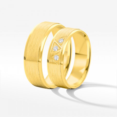 Obrączki ślubne z żółtego złota 6mm płaskie