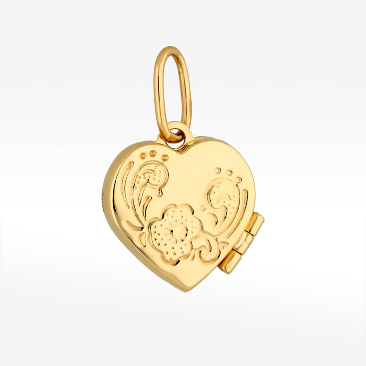 Zawieszka ze złota puzderko serce