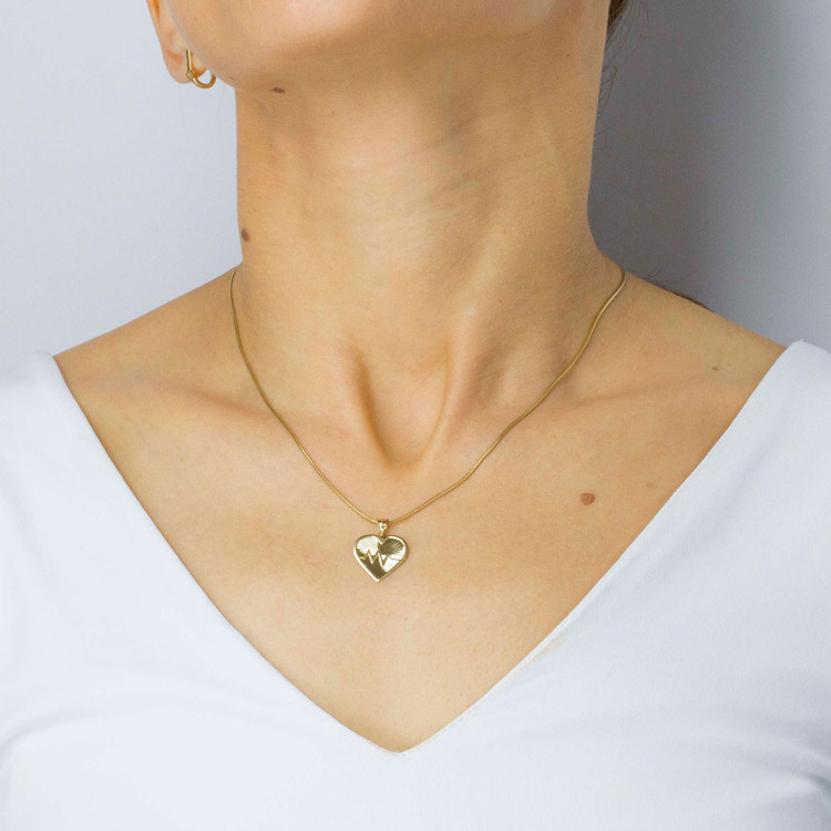 Zawieszka ze złota serce z pulsem życia